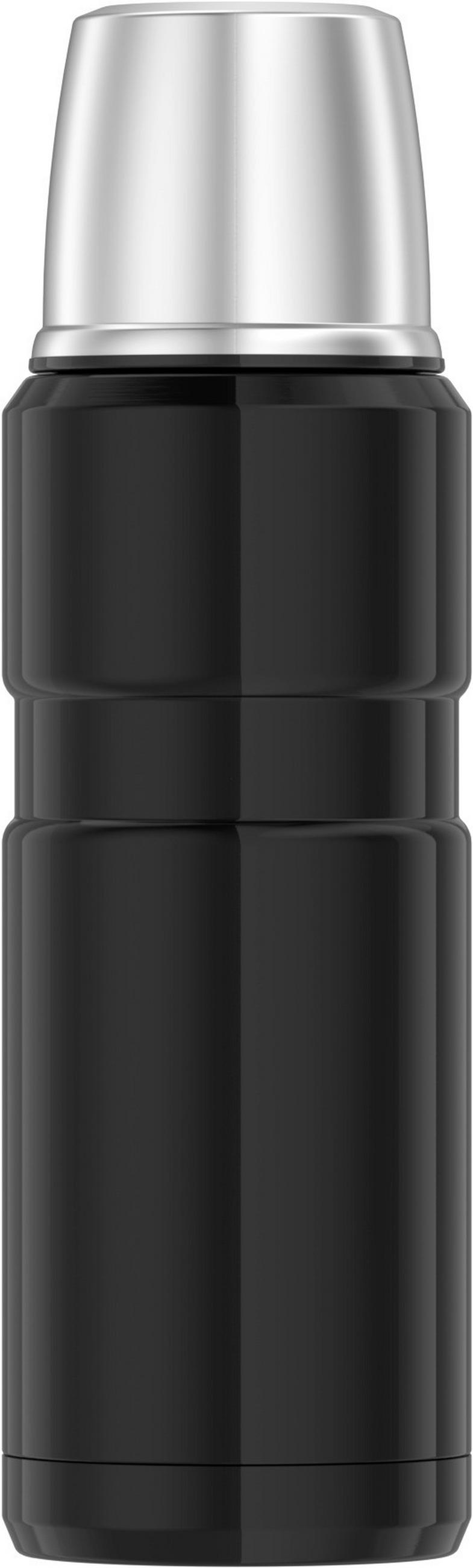 ISOLIERFLASCHE STAINLESS KING 0,47 L  - Schwarz Hochglanz, Metall (0,47l) - Thermos