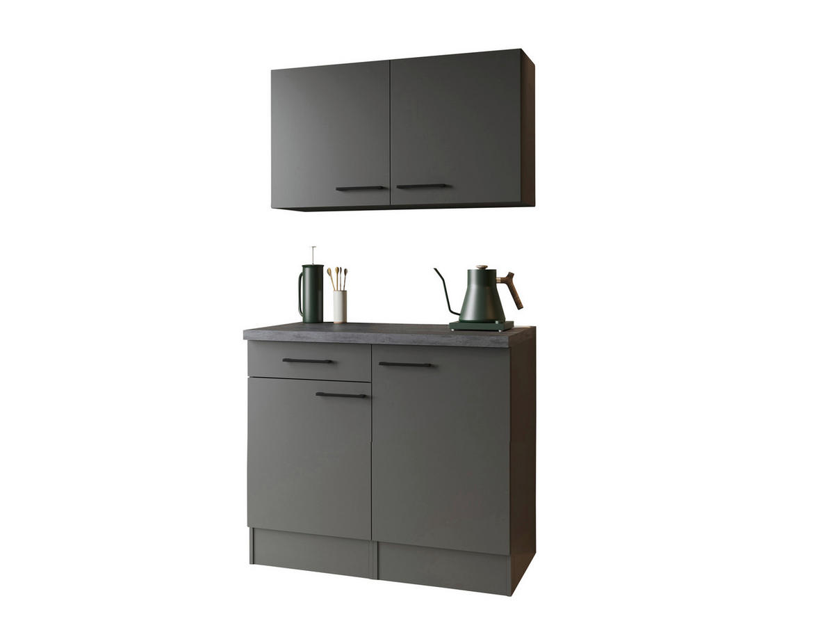 BIFE   siva  - siva/crna, Trend, drvni materijal/metal (100/200/60cm) - Respekta