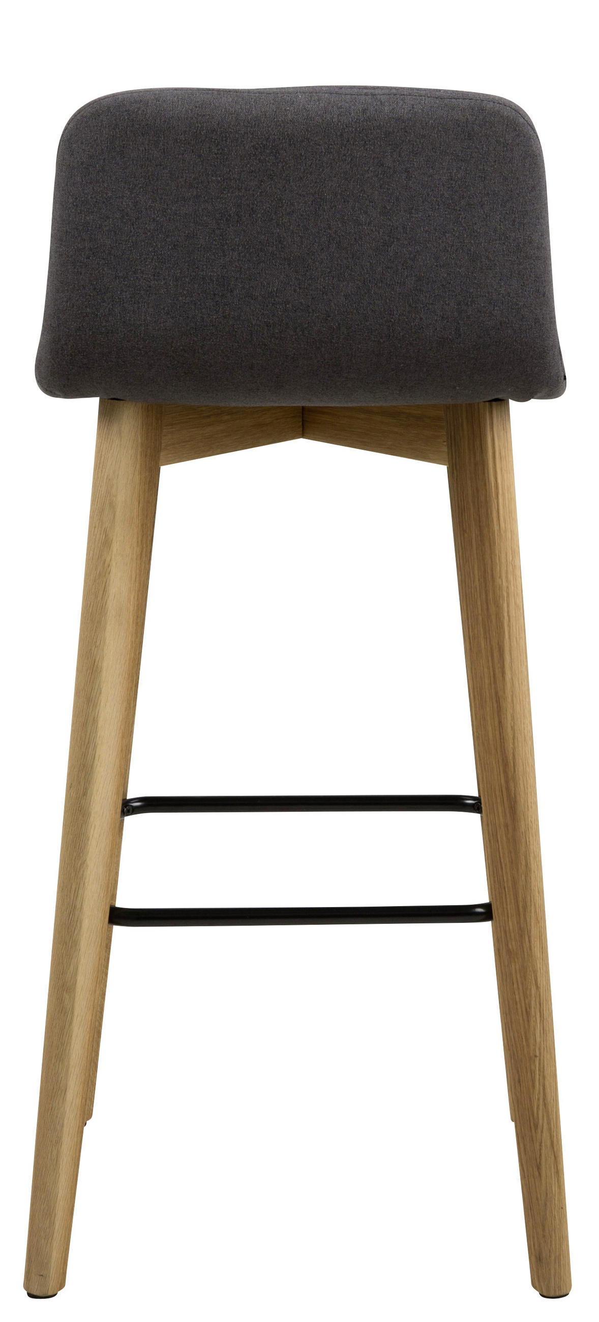 BARHOCKER in Holz, Textil Anthrazit, Eichefarben  - Eichefarben/Anthrazit, Design, Holz/Textil (44/101/47cm) - Livetastic
