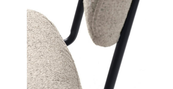 STUHL Bouclé Creme - Creme/Schwarz, Design, Textil/Metall (50/98/50cm) - Carryhome