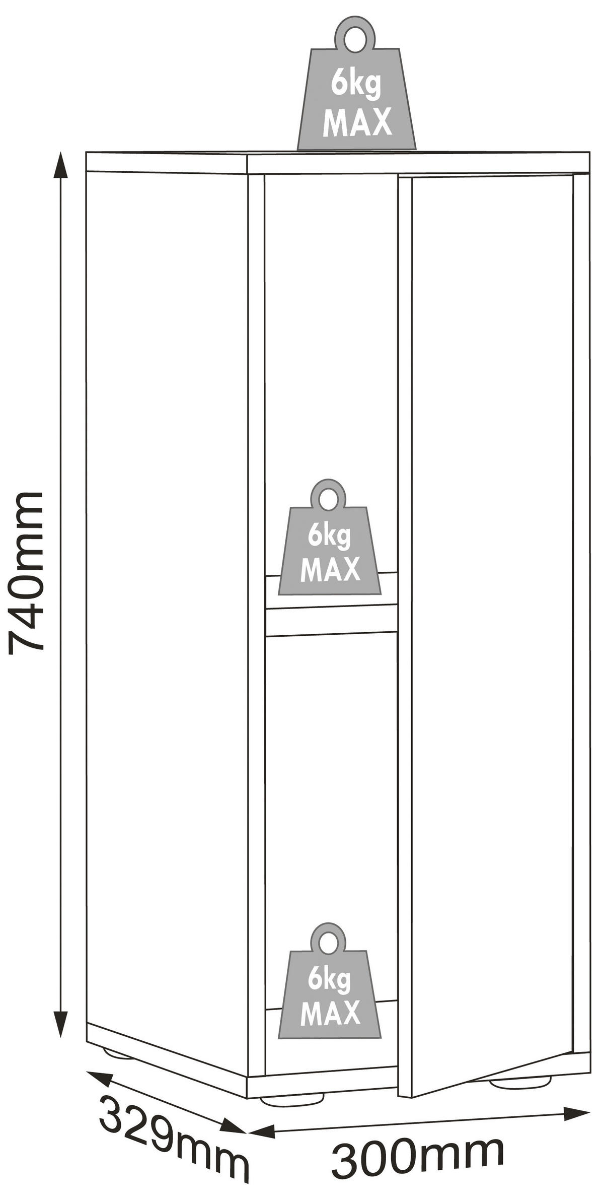 AKTENSCHRANK 30/74/33 cm  - Honigeiche/Anthrazit, Design, Holzwerkstoff (30/74/33cm) - MID.YOU