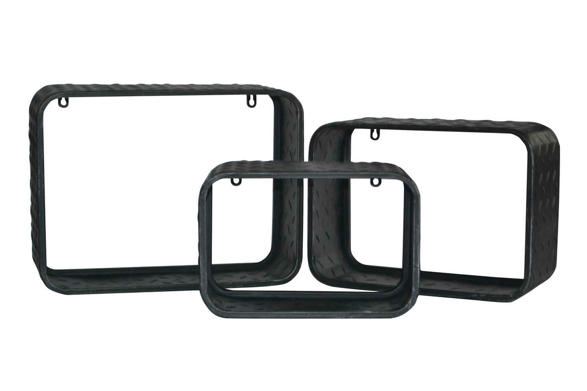 NÁSTĚNNÝ REGÁL, 30/20/15,35/25/31/15 cm - šedá, Design, kov (30/20/15,35/25/31/15cm) - Carryhome