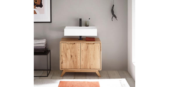 WASCHBECKENUNTERSCHRANK 70/60/40 cm  - Wildeiche, Basics, Holz (70/60/40cm) - Linea Natura