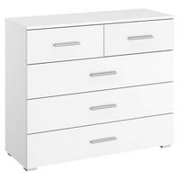 KOMÓD 93/81/42 cm  - alumínium színű/fehér, Konventionell, műanyag/faalapú anyag (93/81/42cm) - Rauch Möbel