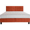 BOXSPRINGBETT 200/220 cm  in Orange  - Schwarz/Orange, KONVENTIONELL, Textil/Metall (200/220cm) - Esposa