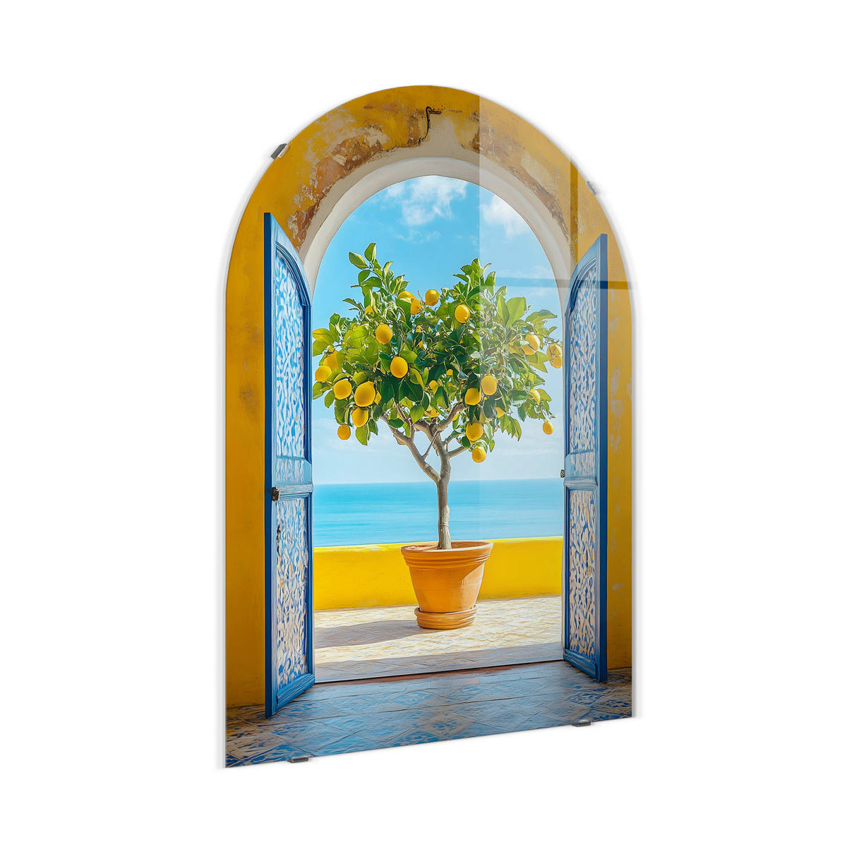 GLASBILD Landschaft & Natur  - Multicolor, Basics, Glas/Papier (70/100/0,79cm)