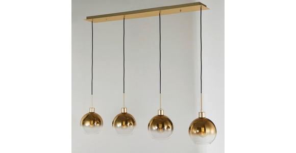 HÄNGELEUCHTE 122/20/150 cm   - Goldfarben, Design, Glas/Metall (122/20/150cm) - Dieter Knoll