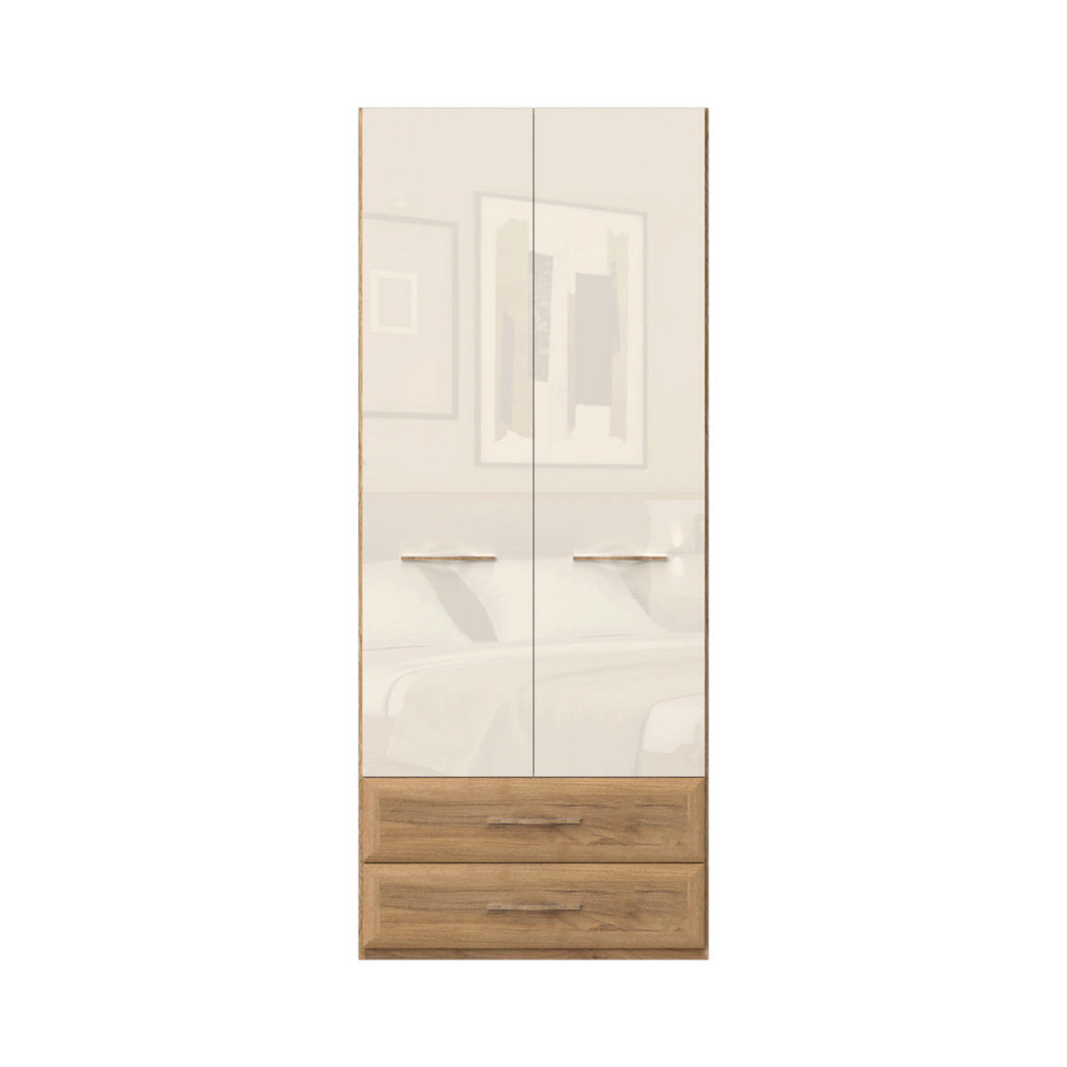 ORMAR SA KLASIČNIM VRATIMA bež  92/224/56 cm  - bež, Dizajnerski, metal/pločasti materijal (92/224/56cm)