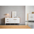 SIDEBOARD in 164/78/40 cm - Eiche Artisan/Weiß, Design, Holzwerkstoff/Metall (164/78/40cm) - Carryhome