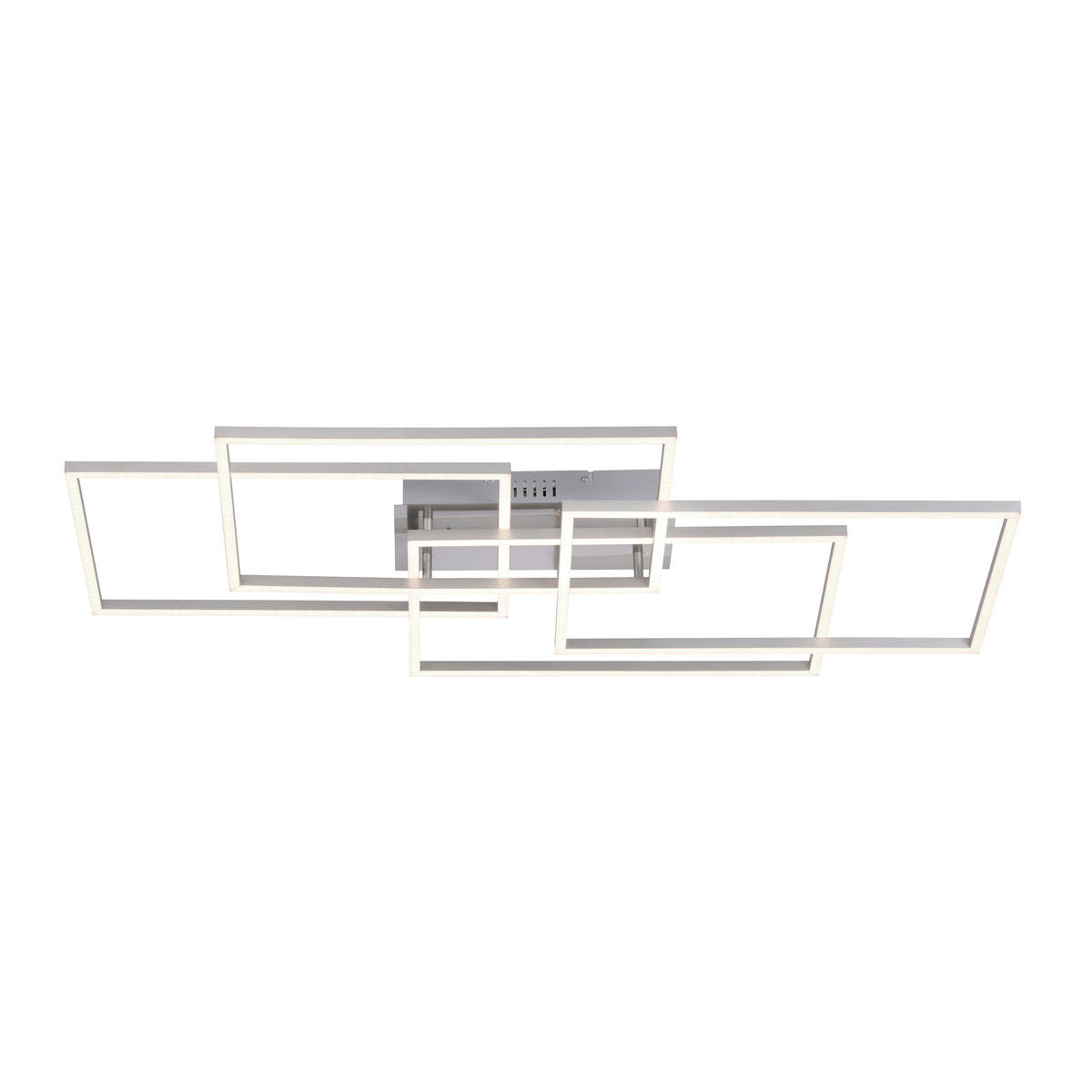 Deckenleuchte IVEN Iven 95/51,5/9 cm   - Nickelfarben, Design, Kunststoff/Metall (95/51,5/9cm)