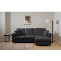 ECKSOFA Arles Anthrazit  - Anthrazit/Buchefarben, Design, Holz/Textil (266/161cm) - MID.YOU