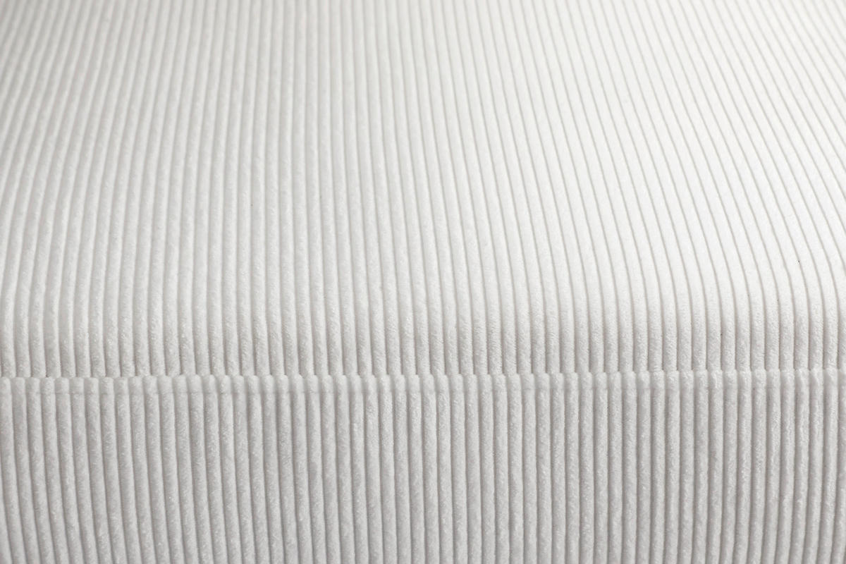 ECKSOFA Weiß Cord  - Dunkelgrau/Schwarz, Design, Kunststoff/Textil (198/135cm) - P & B