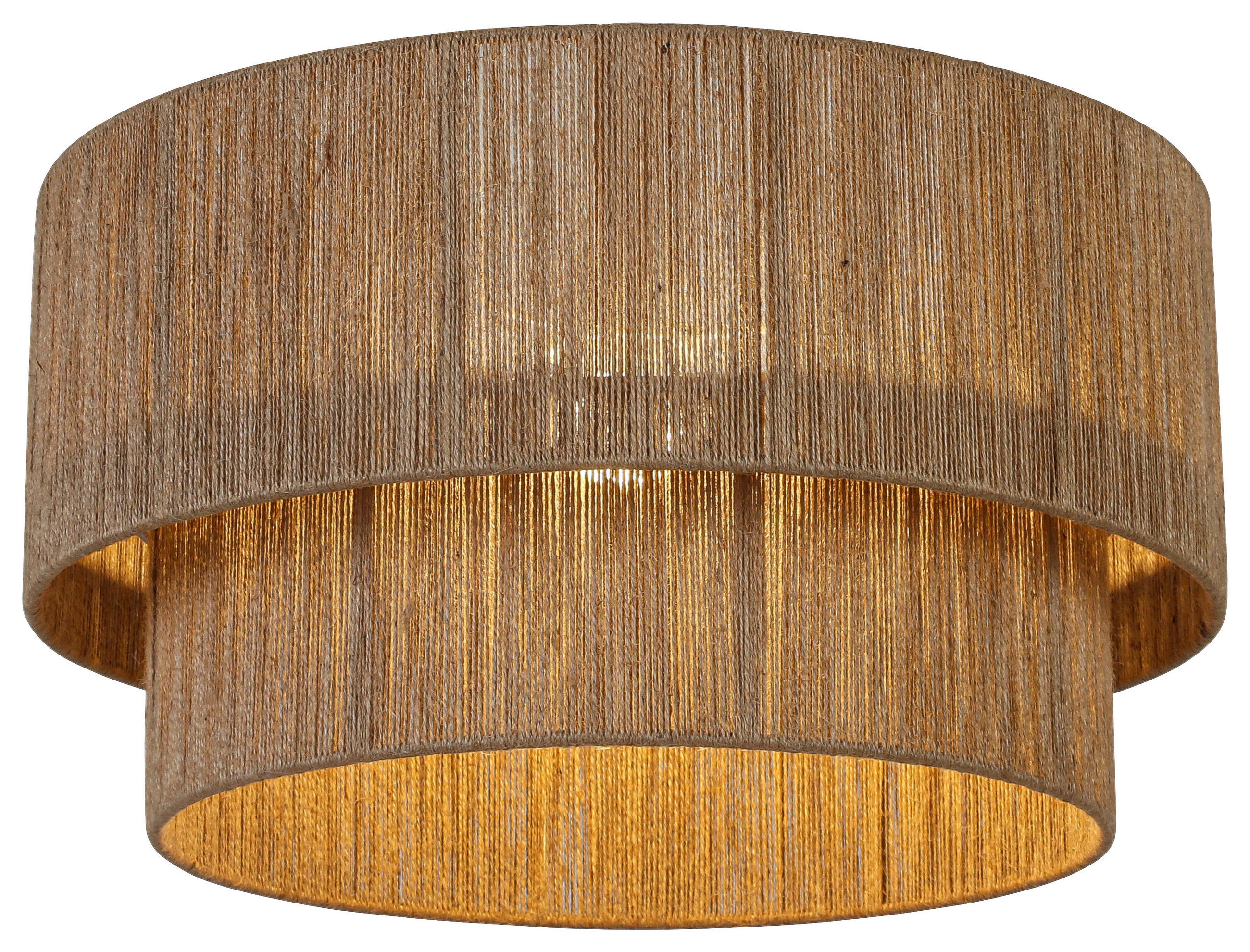 DECKENLEUCHTE 45/27 cm  - Braun/Weiß, Natur, Kunststoff/Textil (45/27cm) - Novel