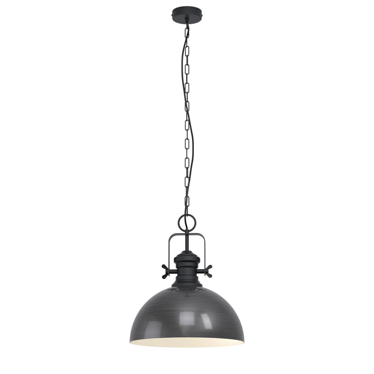 HÄNGLAMPA Combwich 40/110 cm  - svart/cremefärgad, Klassisk, metall (40/110cm) - Eglo
