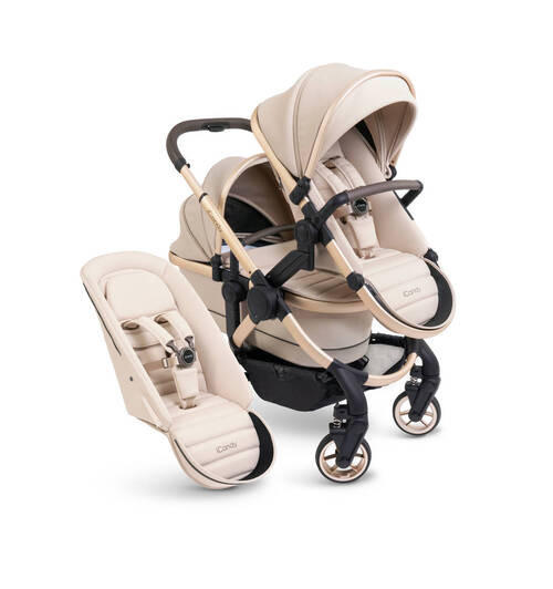 rok isporuke 60 dana  PEACH 7  - bež/zlatne boje, Basics, tekstil/plastika (75/55/39cm) - ICANDY