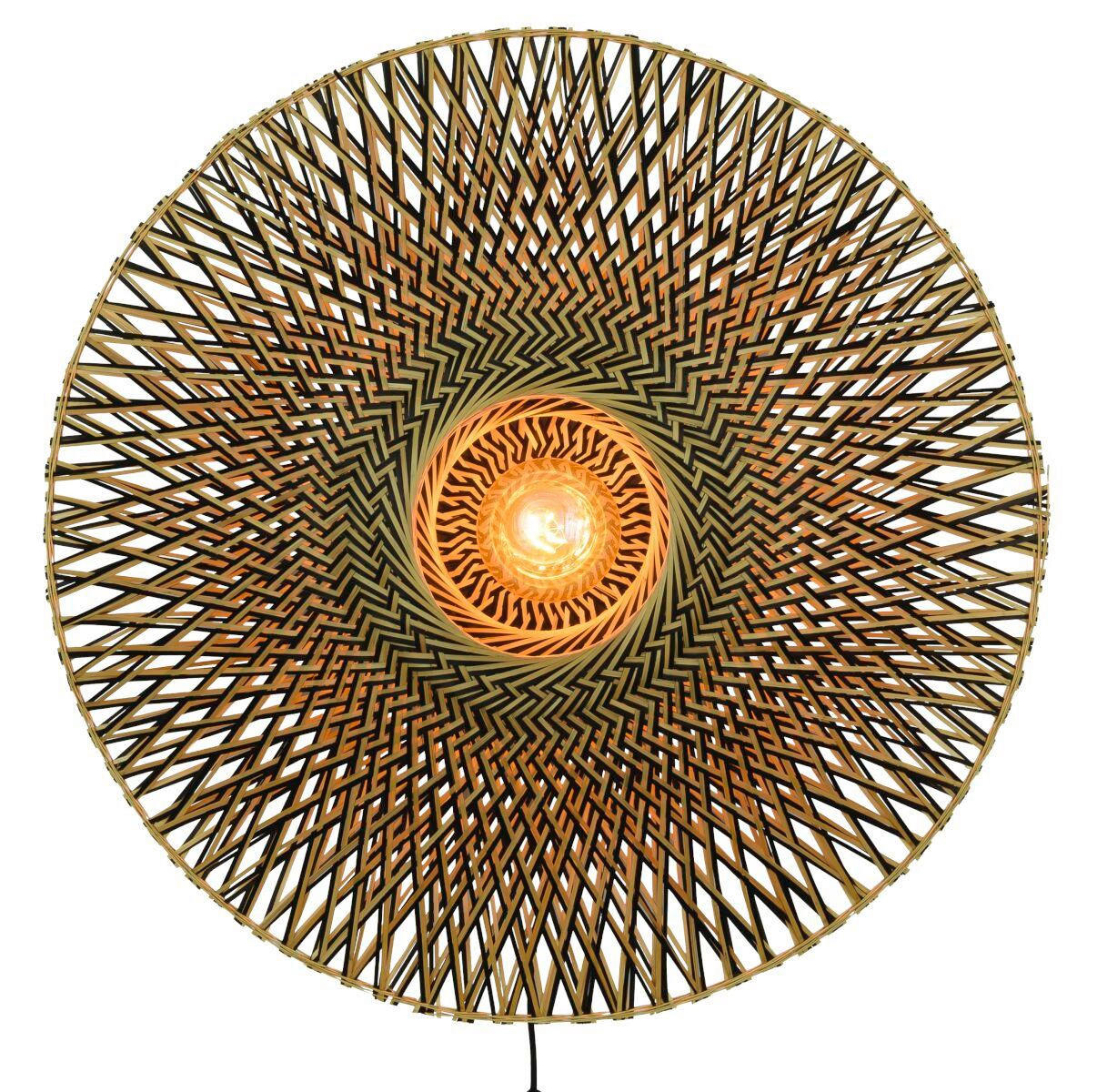 VÄGGLAMPA Bali 87/20 cm   - ljusbrun/svart, Natur, metall/naturmaterial (87/20cm) - Good & Mojo
