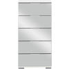 KOMMODE  in 49/102/41 cm  - Chromfarben/Alufarben, Design, Glas/Holzwerkstoff (49/102/41cm) - Carryhome