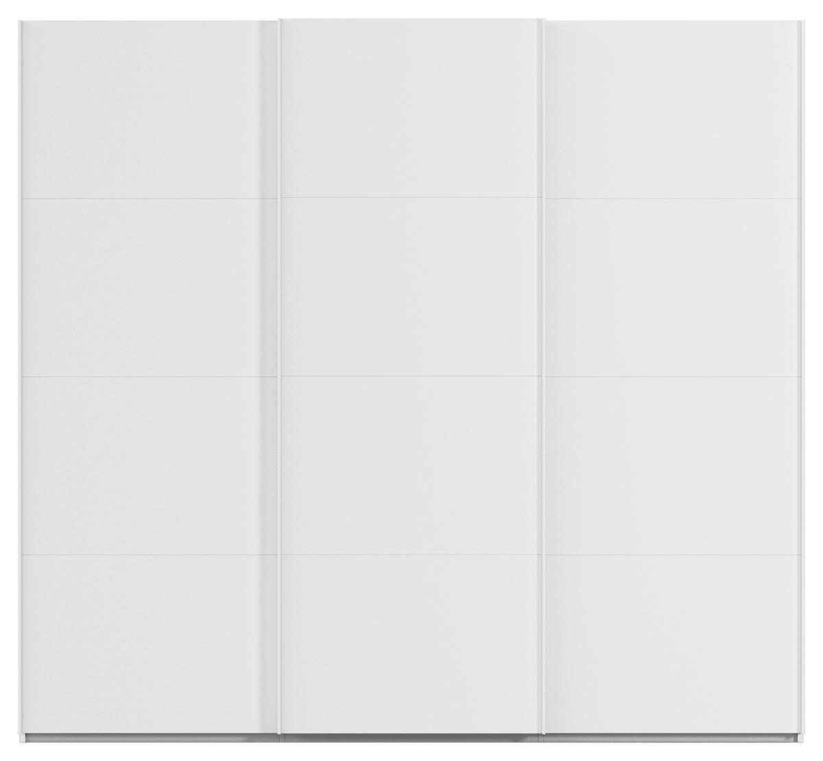 SCHWEBETÜRENSCHRANK 242/223/68 cm 3-türig Weiß  - Weiß, Design, Holzwerkstoff/Kunststoff (242/223/68cm) - Novel