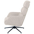 RELAXSESSELSET in Metall, Textil Schwarz, Beige  - Beige/Schwarz, Design, Textil/Metall (74/110/89cm) - Dieter Knoll