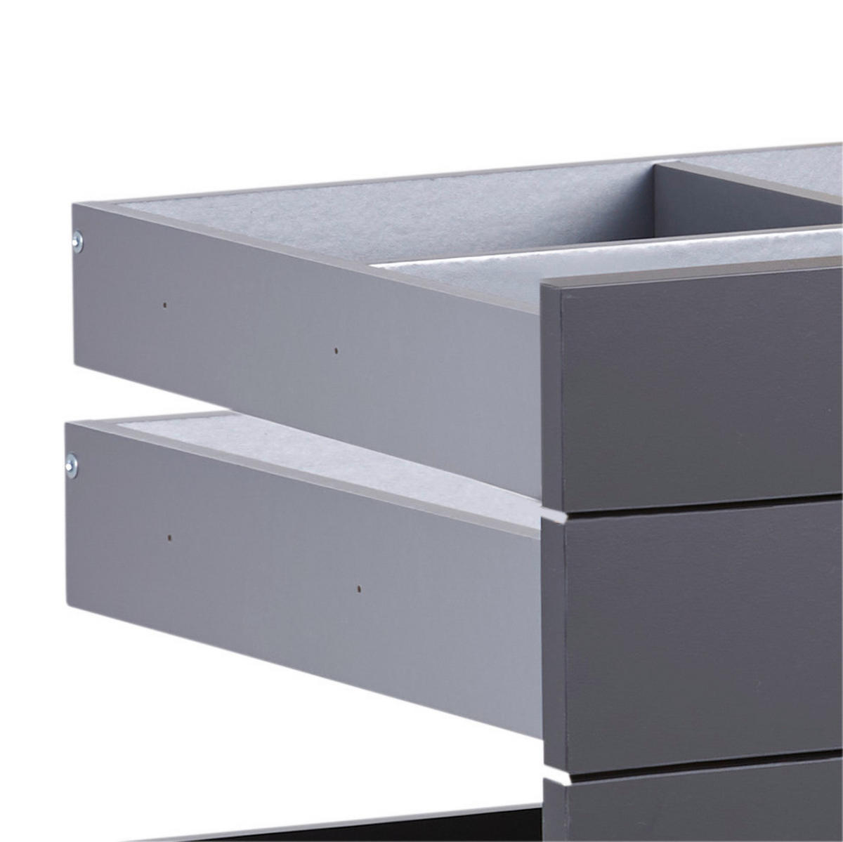 SCHUBLADENSET 90,9/82/46,8 cm   - Anthrazit, Konventionell, Holzwerkstoff (90,9/82/46,8cm) - Hom`in