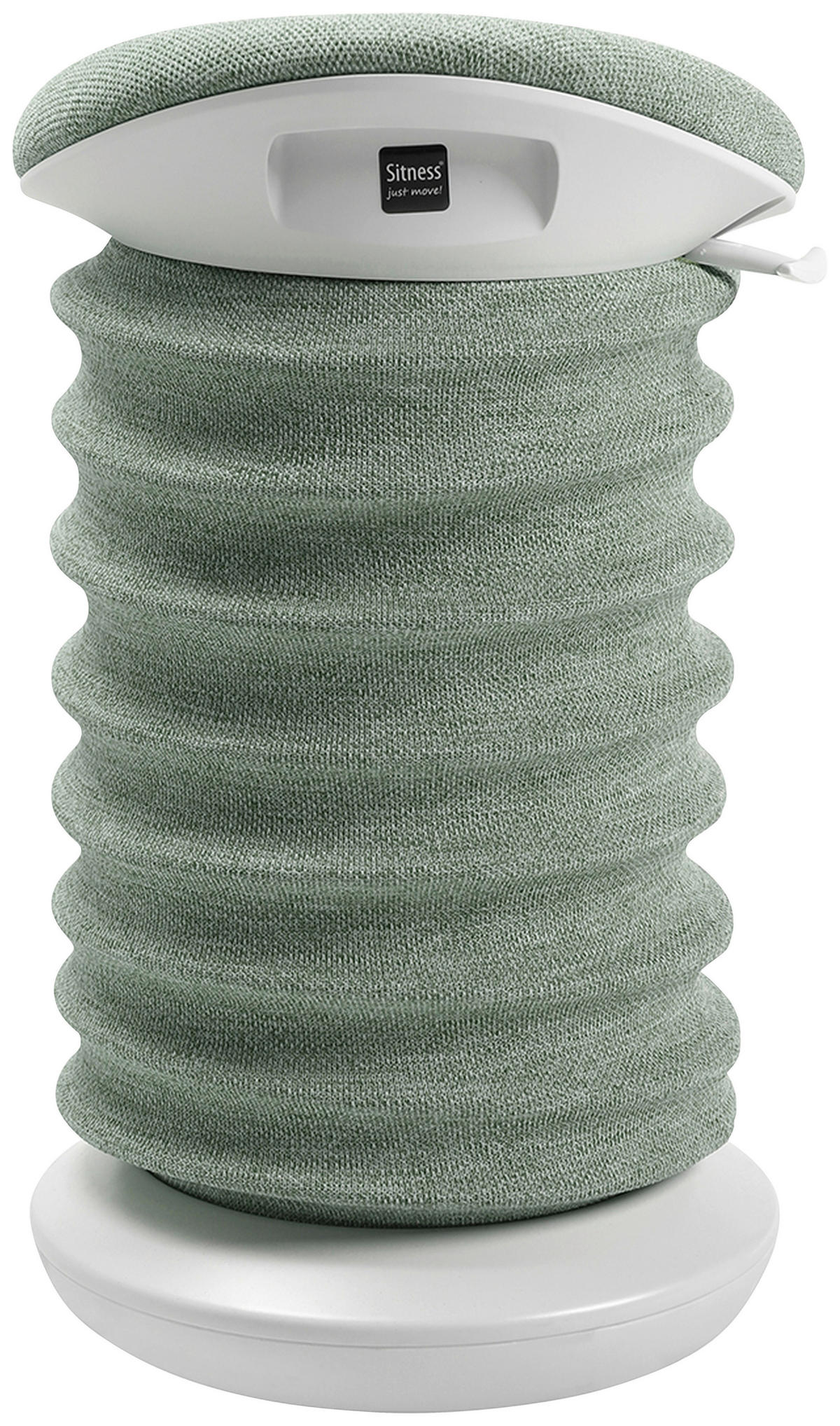 BÜROHOCKER Weiß, Hellgrün  - Weiß/Hellgrün, Design, Kunststoff/Textil (37,5/53-64/36cm) - Topstar