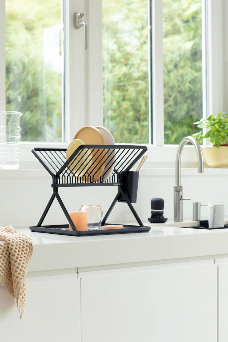 ODCEJALNIK POSODE  SINK SIDE  SINK SIDE  37/31.5/33 cm                 - temno siva, Basics, kovina (37/31.5/33cm) - Brabantia