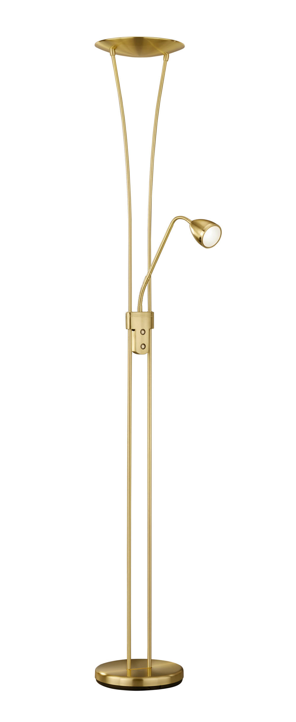 LED-STEHLEUCHTE Arizona  180/25,5/40 cm  - Messingfarben, MODERN, Metall (180/25,5/40cm) - Trio Leuchten