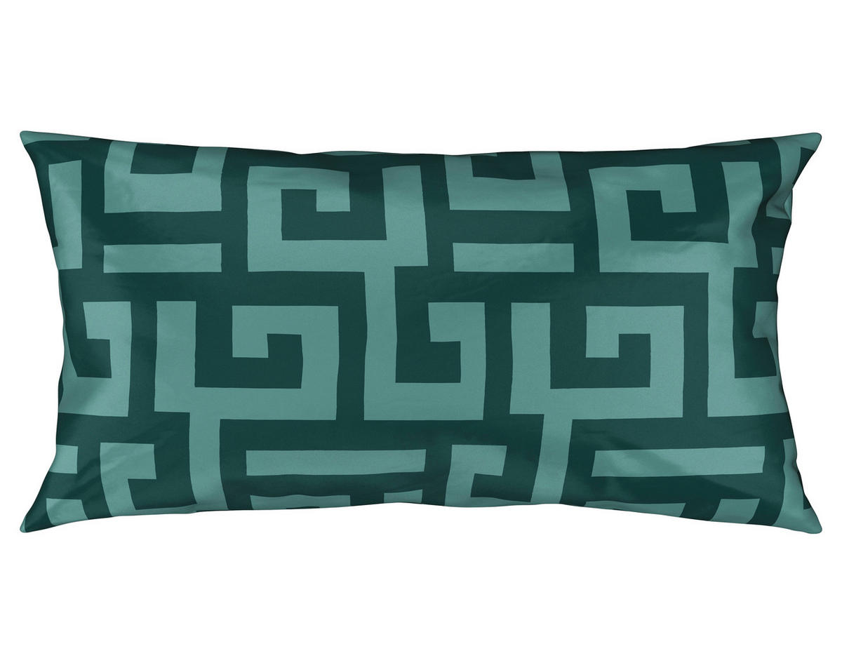 KISSENHÜLLEN-SET Mila 40/80 cm  - Petrol/Grün, Basics, Textil (40/80cm) - Bio:Vio