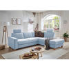 ECKSOFA in Flachgewebe Hellblau  - Eichefarben/Hellblau, Konventionell, Holz/Textil (236/213cm) - Sit & More