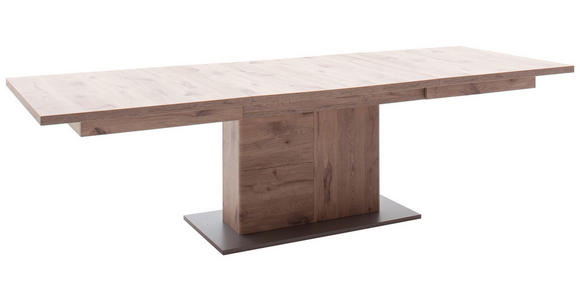 AUSZIEHTISCH in Holzwerkstoff 180-280/100/77 cm - Eiche dunkel/Anthrazit, KONVENTIONELL, Holzwerkstoff (180-280/100/77cm) - Cantus