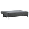 SCHLAFSOFA Flachgewebe Dunkelgrau  - Dunkelgrau/Schwarz, KONVENTIONELL, Textil/Metall (197/75/100cm) - Carryhome