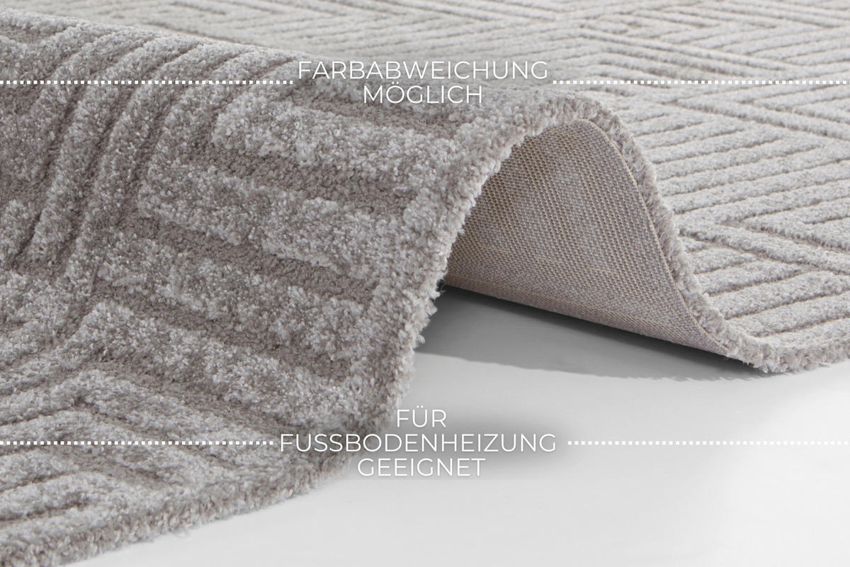 HOCHFLORTEPPICH 160/230 cm New York Grau  - Grau, Basics, Kunststoff/Textil (160/230cm) - Hanse Home