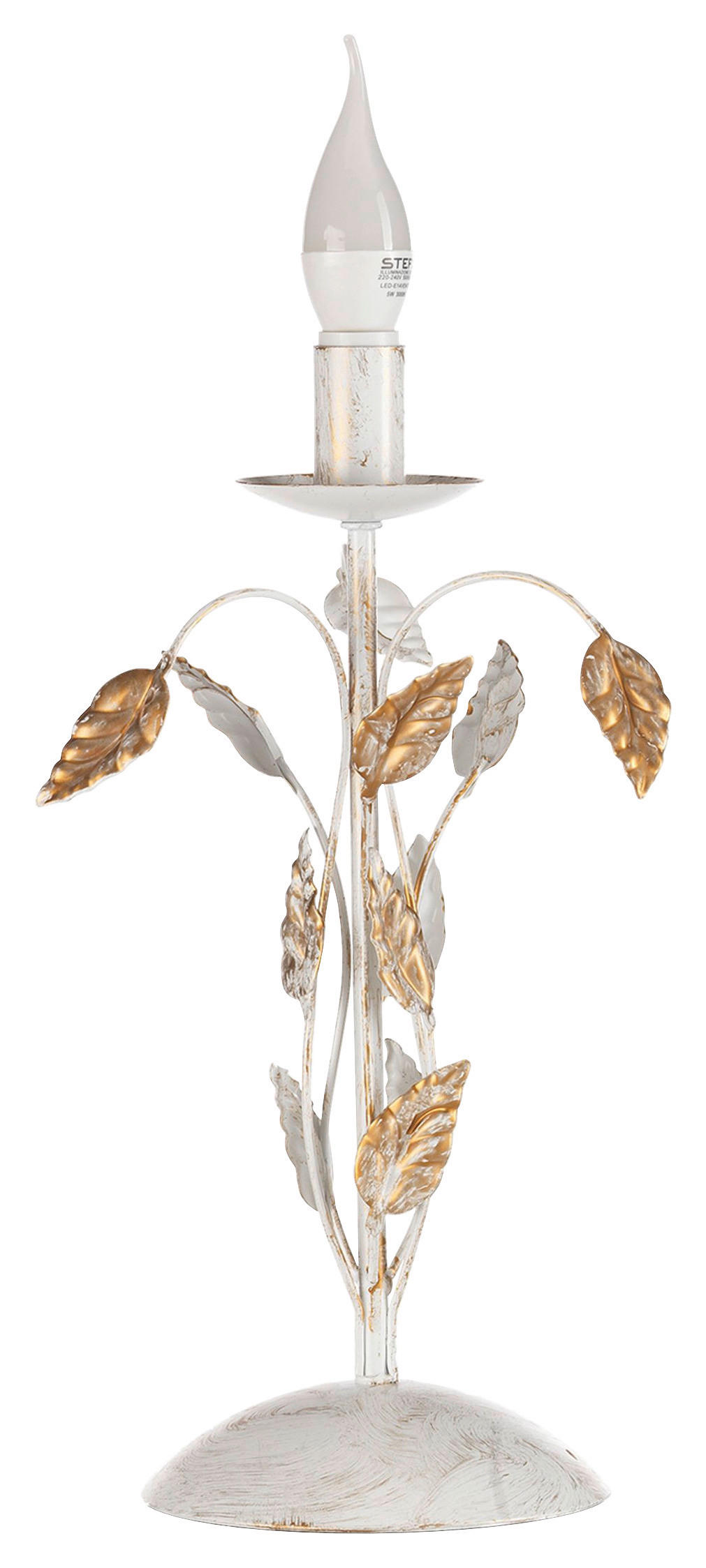 TISCHLEUCHTE 4914 CAROLINA 20/20/40 cm  - Perlmutt/Cappuccino, KONVENTIONELL, Kunststoff/Metall (20/20/40cm)