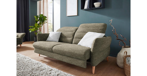2-SITZER-SOFA in Webstoff Grün - Eiche Bianco/Grün, Design, Holz/Textil (192-220/85-106/98-112cm) - Dieter Knoll