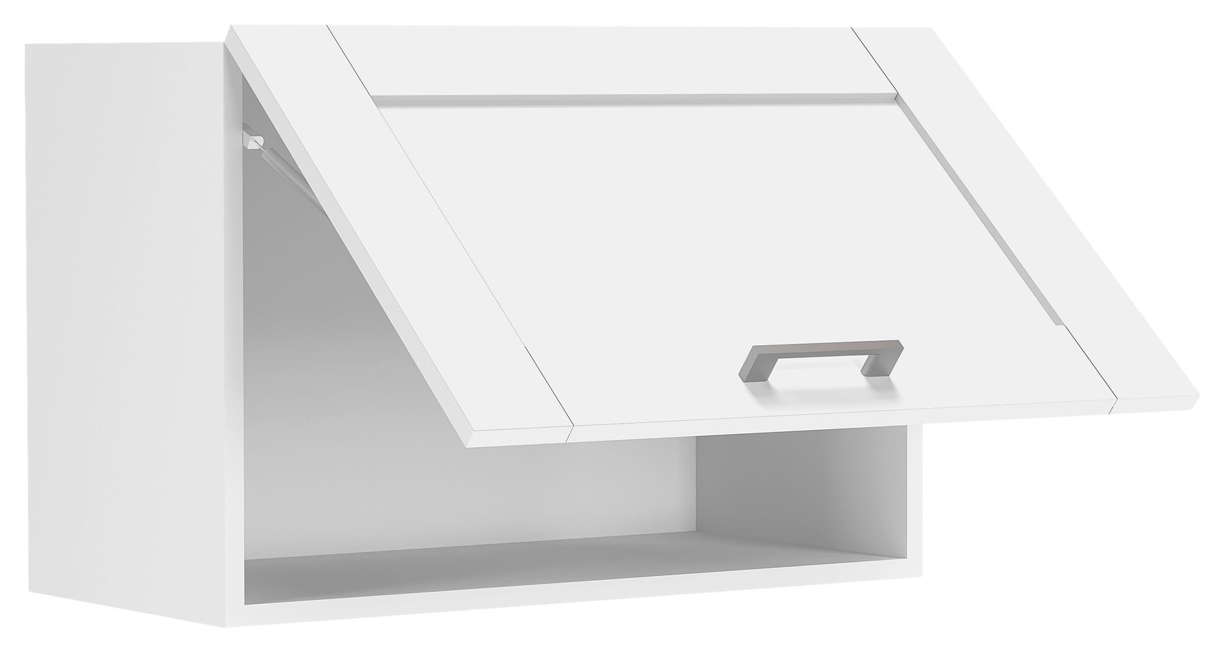 KÜCHENOBERSCHRANK 60/40/31 cm in Weiss - Weiss/Silberfarben, Trend, Holzwerkstoff/Kunststoff (60/40/31cm) - MID.YOU