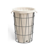 WÄSCHEKORB - Schwarz, Basics, Metall (35,6/50,5cm) - Zack