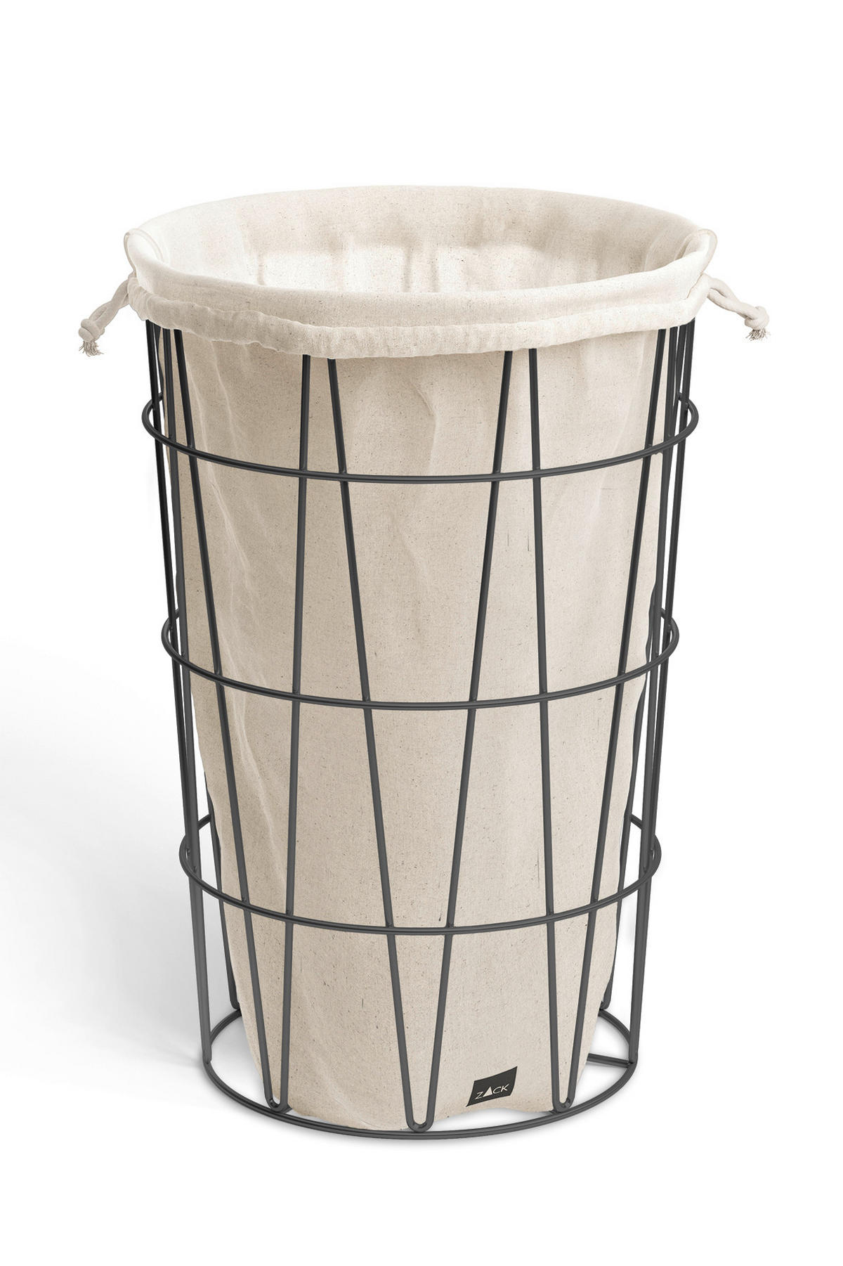 WÄSCHEKORB - Schwarz, Basics, Metall (35,6/50,5cm) - Zack