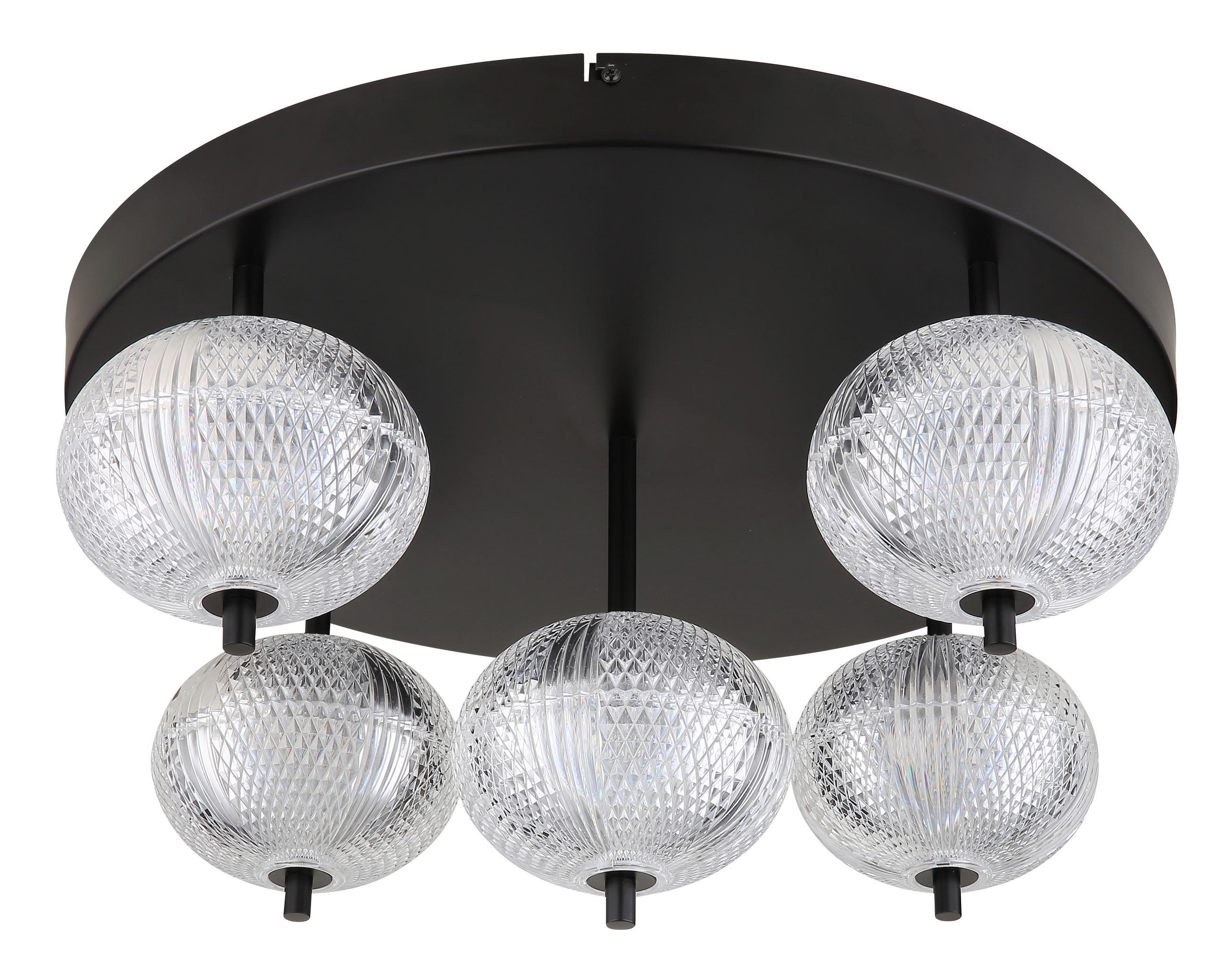 LED-DECKENLEUCHTE 6 W 58/27 cm - Klar/Schwarz, Konventionell, Kunststoff/Metall (58/27cm) - Globo