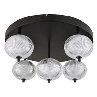 LED-TAKLAMPA 6 W 58/27 cm  - klar/svart, Klassisk, metall/plast (58/27cm) - Globo
