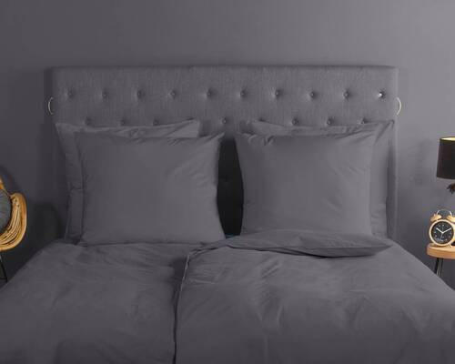 Thumbnail - Bettwäsche Uni Anthracite, Anthrazit, Textil, Uni, 135x200 cm, atmungsaktiv, Schlaftextilien, Bettwäsche, Bettwäsche, Re...