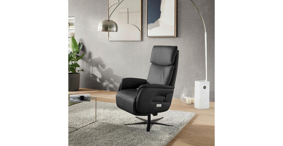 RELAXSESSEL in Textil Dunkelgrau - Dunkelgrau/Schwarz, Design, Textil/Metall (70/117/85cm) - Dieter Knoll