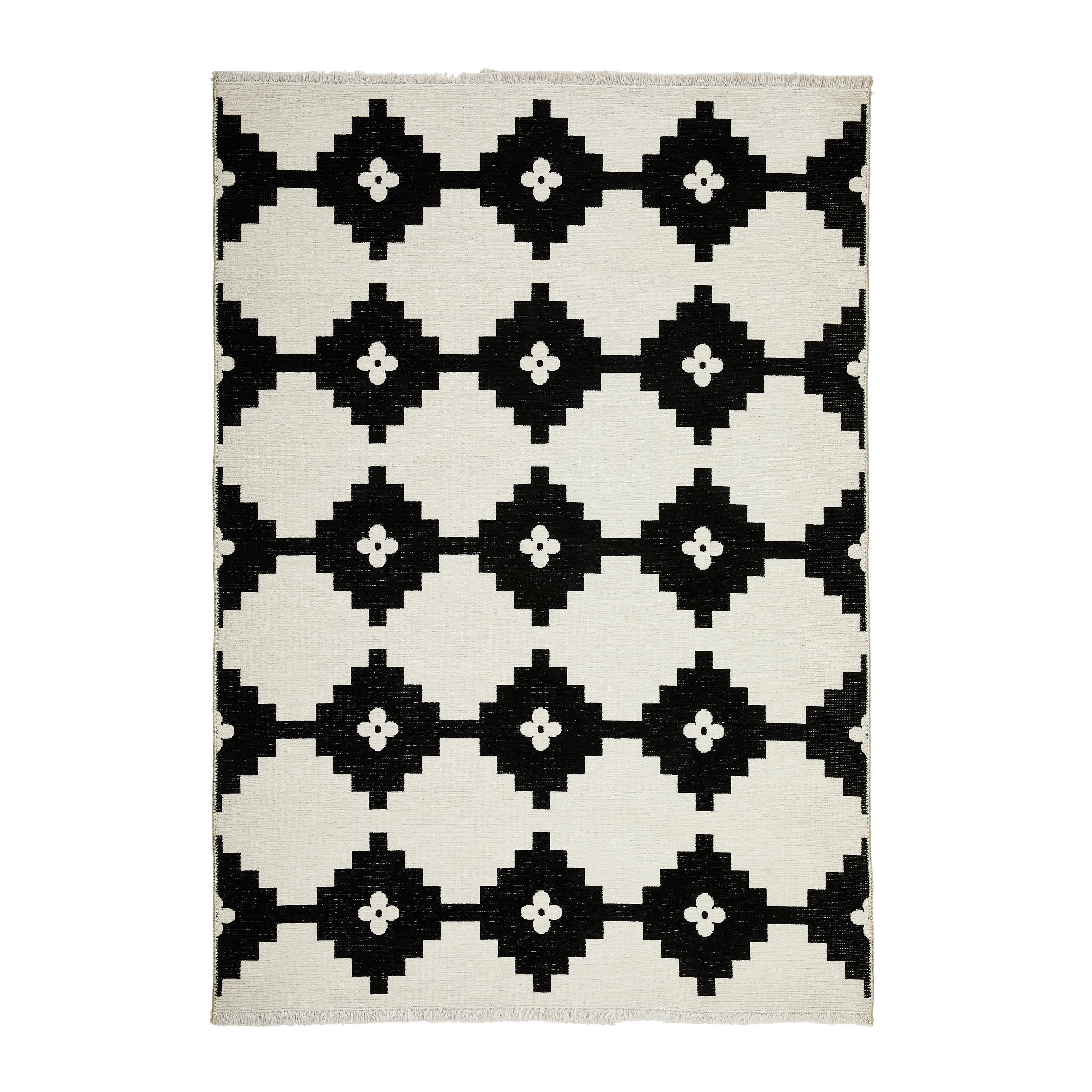 WENDETEPPICH 160/230 cm Schwarz, Weiß - Schwarz/Weiß, Design, Textil (160/230cm) - Novel
