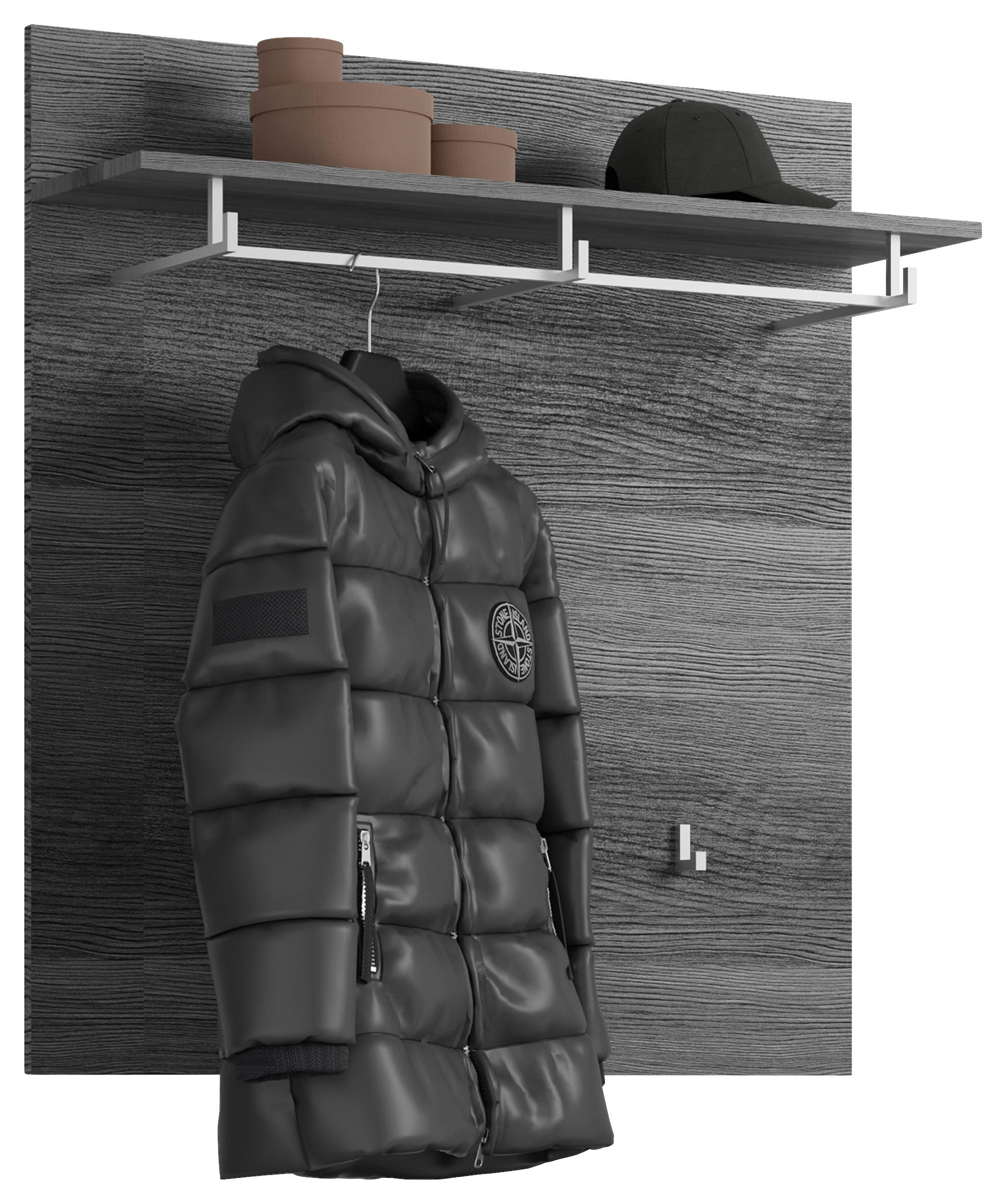 Garderobenpaneel Scout Rauchsilber B: 90 Cm