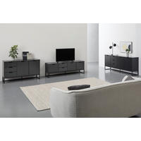 SIDEBOARD  in 136/79/40 cm  - Anthrazit/Schwarz, Design, Holzwerkstoff/Metall (136/79/40cm) - Novel