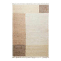 HANDWEBTEPPICH 160/230 cm Valentin Braun, Creme, Cognac  - Cognac/Creme, Natur, Textil (160/230cm)