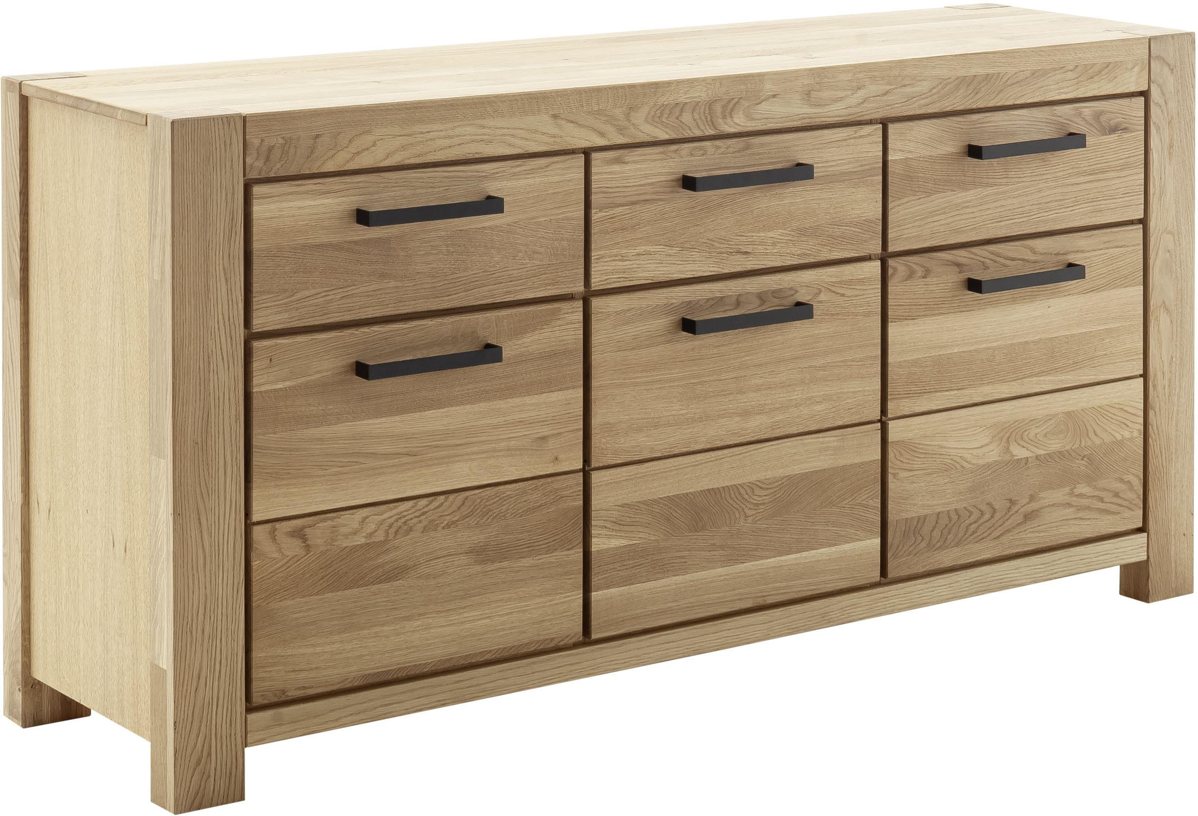SIDEBOARD 172/85/45 cm  in Wildeiche  - Wildeiche/Schwarz, Natur, Holz/Holzwerkstoff (172/85/45cm) - Carryhome