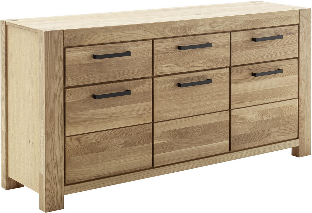SIDEBOARD 172/85/45 cm  - Wildeiche/Schwarz, Natur, Holz/Holzwerkstoff (172/85/45cm) - Carryhome