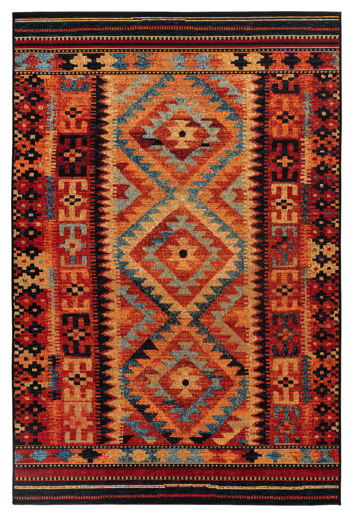 VENKOVNÍ KOBEREC, 80/150 cm, vícebarevná, červená - vícebarevná/červená, Design, textil (80/150cm) - Obsession
