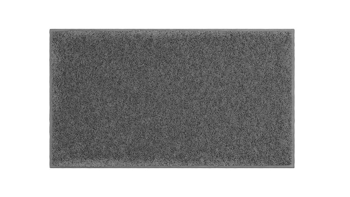 BADEMATTE Anthrazit 65/115 cm  - Anthrazit, Basics, Kunststoff/Textil (65/115cm) - Grund