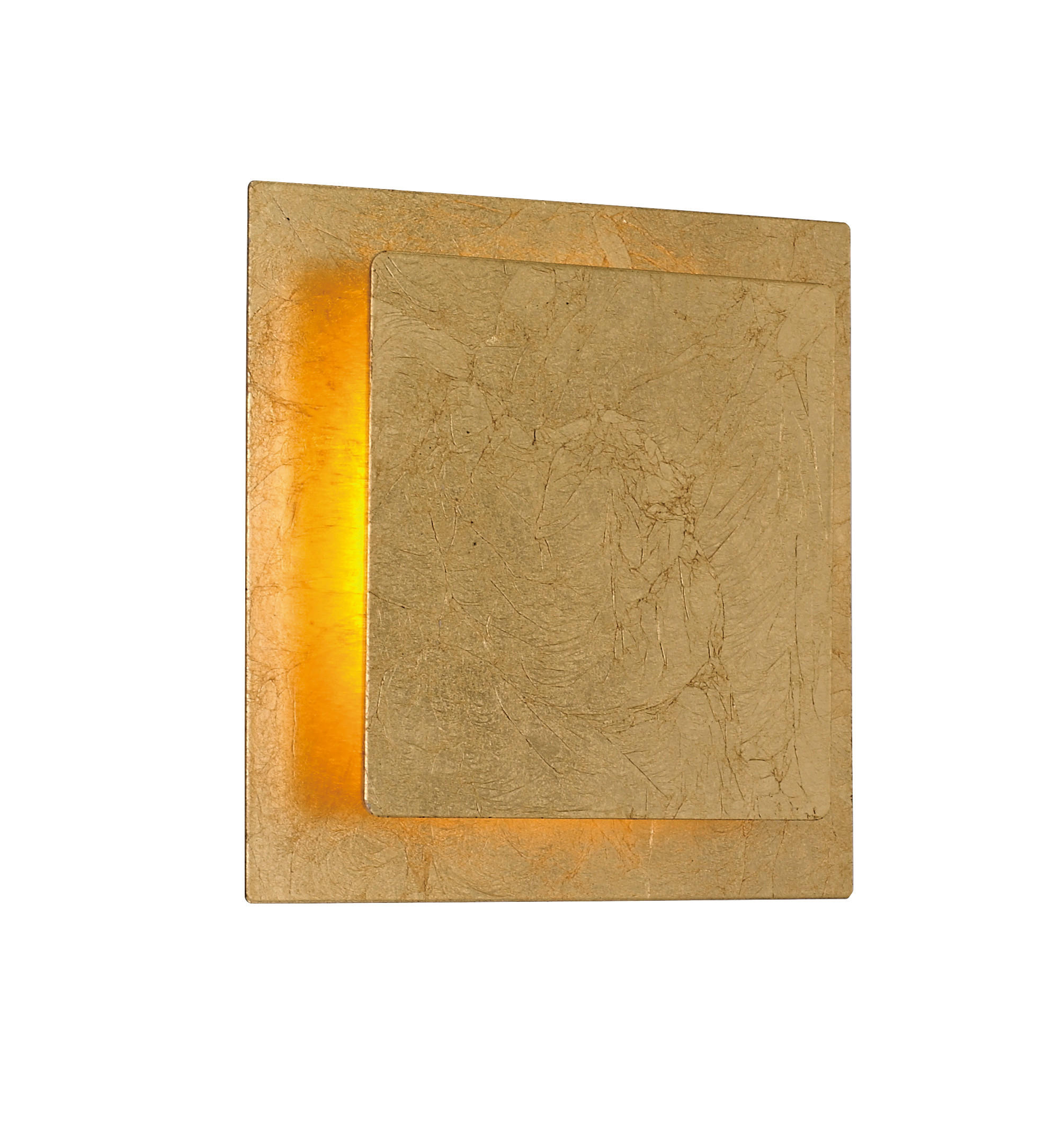 APLICĂ DE PERETE CU LED - auriu, Design, plastic/metal (18/14/6,5cm) - Wofi